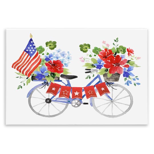 Stupell Industries Floral Americana Bicycle Wall Plaque Art